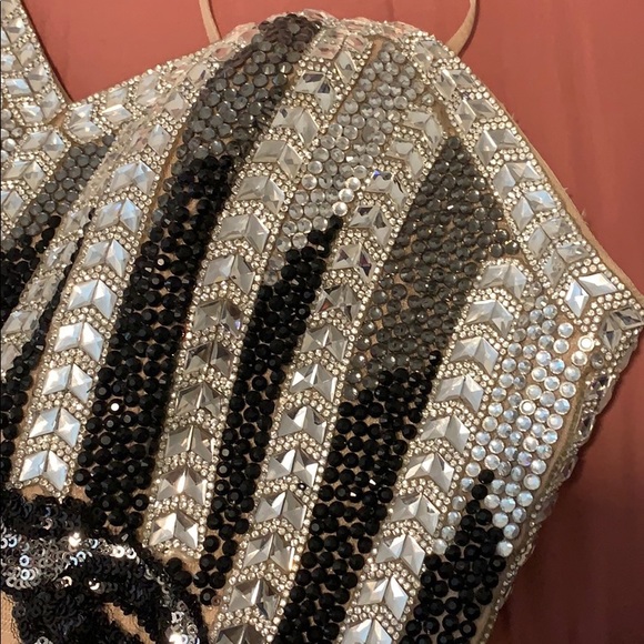 Crystal rhinestone strapless dress gown - Picture 7 of 11